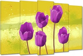 Vászonkép 150x95 Mezei pipacsok Mézes háttér