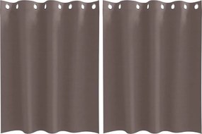 vidaXL Fekete Függöny Gyűrűkkel 2 pcs Sötét Barna 140 x 140 cm