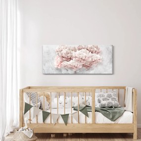 Kép - Rózsaszín virágok a falon (120x50 cm)