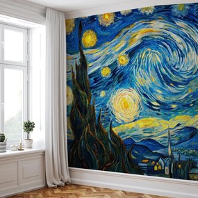 Fotótapéta – Csillagos éj Van Gogh stílusában (147x102 cm)