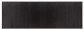 négyszögletű sötétbarna bambusz szőnyeg 100 x 300 cm