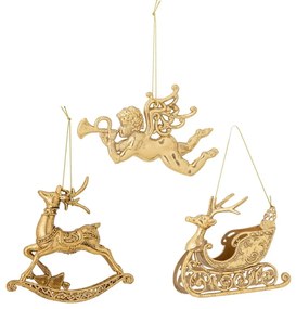 Karácsonyfadísz készlet 3 db-os 10 cm Anisa – Bloomingville