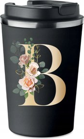 Prémium termo bögre fekete B betűvel monogram Beáta KT_143_cz