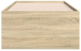 sonoma tölgy kanapéágy fiókkal matrac nélkül 75x190 cm