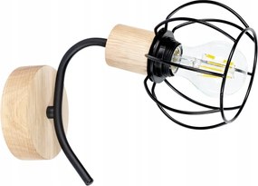 Viviane Fali lámpa 1xE27 Max 60W Olajozott tölgy Fekete Britop