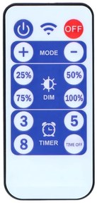 Grundig - LED napelemes fényfüzér 50 LED, 8 funkció, 9,35 m, IP44, meleg fehér +