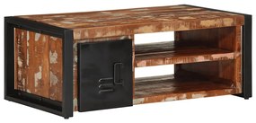 dohányzóasztal többszínű 90x50x36cm tömörfa újrahasznosított fa