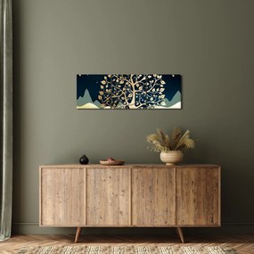 Egy aranyfa képe (órával) (90x30 cm)