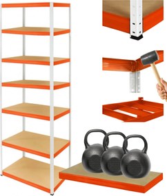 Tárolószekrény fém állvány Helios 270x110x30cm 7Px350kg Tömör Magas