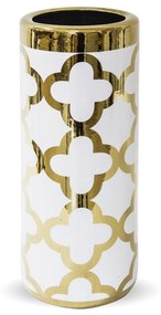 Különleges arany-fehér mintás kerámia esernyőtartó állvány 47x20,5x20,5cm