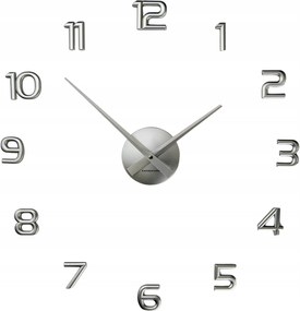 Ezüst matt falióra nappaliba, konyhába modern Little Numbers