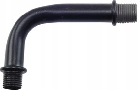 fekete szögletes M10x1 cső fali lámpához, hajlított cső M10x1 loft retro