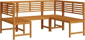 vidaXL Kert Pad Készlet 3 pcs Barna Tömör Akácfa