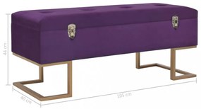 lila bársonypad tárolórekesszel 105 cm
