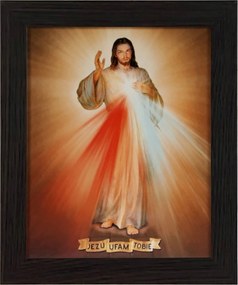 Vászonkép 30x25 Jézus Krisztus Jézus Bízom Benned Keret Wenge