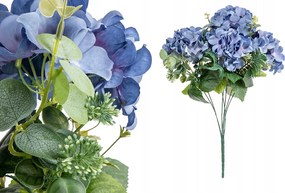 Mesterséges hortenzia csokor 48 cm – kék virágok, dekoráció 319707BL