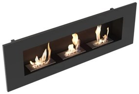DELTA3/TUV beépíthető BIO kandalló 40x120 cm, 3x1,1 kW fekete