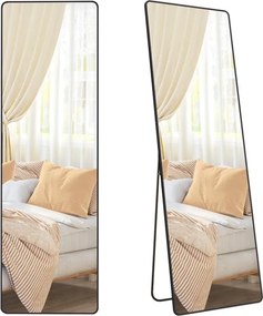 NOIR téglalap alakú tükör, 160x50 cm, fekete SongmicsHome