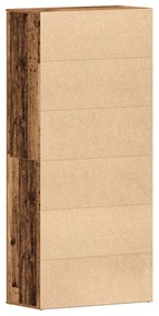 Cipőszekrény régi fa 80x39x180 cm Szerelt fa