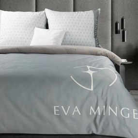 Silk Eva Minge mako-szatén ágyneműhuzat logóval Ezüst 220x200 cm - 70x80 cm 2db