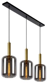 Lucide 45494/03/65 - Csillár zsinóron JOANET 3xE27/40W/230V fekete