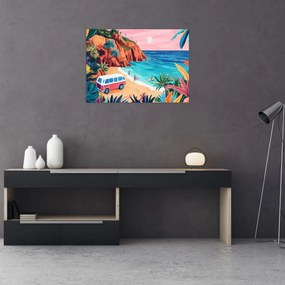 Kép - Lakóautó az óceánnál (70x50 cm)