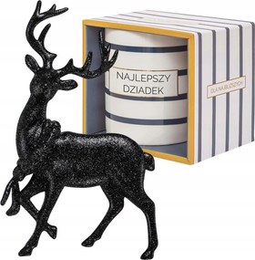 Ajándék szett Nagypapának Karácsonyra bögre gömb szarvas