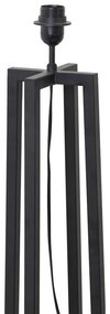 Matt fekete állólámpa talp 130 cm Miley – Light &amp; Living