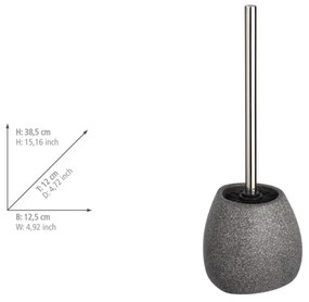 Pion szürke kerámia WC-kefe, magasság 38,5 cm - Wenko