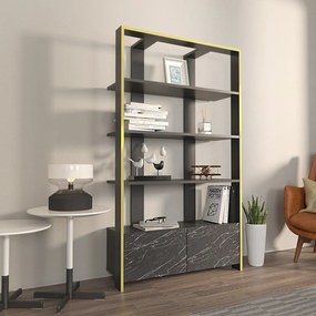 könyvespolc Elena - Black, Marble