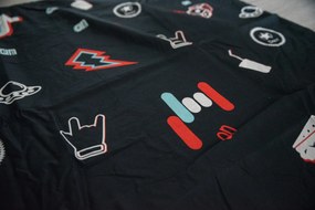 Tik Tok fekete pamut ágyneműhuzat