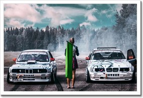 Poszterek keretben 60x40 Bmw Versenyzés 2 fő részére