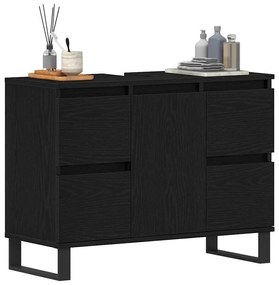 Fürdőszoba Székény fiókkal Musta tammi 80 x 33 x 60 cm Faanyag