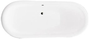 Besco Amelia térben álló kád 190x77 cm ovális fehér #WKA-190W+B