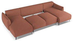 Rózsaszín sarokkanapé Malie – Makamii