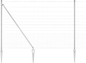 vidaXL Kerítésoszlop Galvanizált 25 x 1,6 m Acél