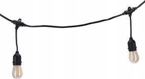 LED kültéri dekorációs fényfüzér 20xE27/1W/230V 20,94 m IP44 fekete