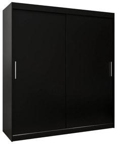 Ruhásszekrény 180 cm Toki (matt fekete + matt fekete). 1064836