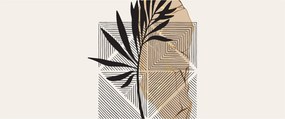 Kép - Absztrakció trópusi levelekkel N⁰1 (120x50 cm)