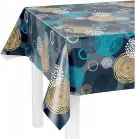 Abrosz asztalra vízálló kerámia dekoráció színes körökkel 220x140cm