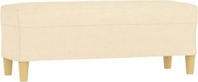 vidaXL krémszínű szövet pad 100 x 35 x 41 cm