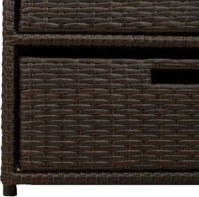 vidaXL barna polyrattan kerti tárolószekrény 55 x 59 x 69 cm