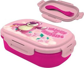 Disney Játékháború Lotso szendvicsdoboz + evőeszköz szett