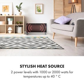 Klarstein Lindholm, konvektor, termosztát, időzítő, 2000 W