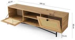 TV asztal/szekrény Bego (tölgy + fekete). 1072300