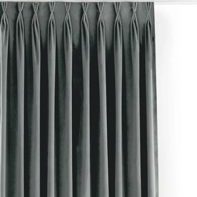 Szürke bársony dimout (részleges sötétítő) függöny 140x270 cm Velto – Filumi