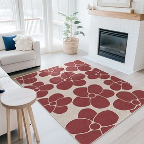 Piros mosható futószőnyeg 80x200 cm Red Meadow – Mila Home