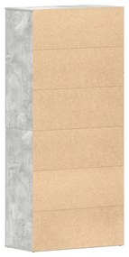 Cipőszekrény Beton Szürke 80x39x180 cm Mérnöki fa