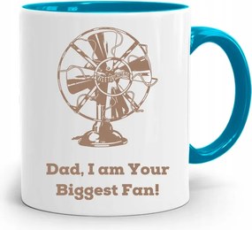 Kék Bögre Apukáknak Dad I Am Your Biggest Fan nyomott mintával