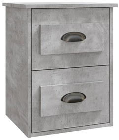2 db betonszürke falra szerelhető éjjeliszekrény 41,5x36x53 cm